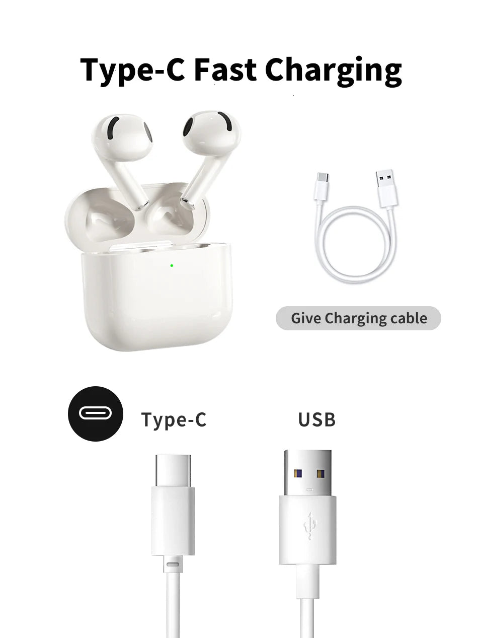 In-ear  wireless headphones, long battery life, two-ear touch noise reduction  wireless headphones, compatible with iphone