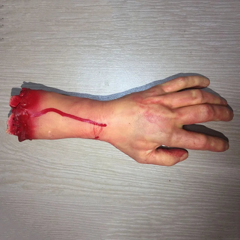 Halloween Props Horrible Blood Broken Fake Limbs Fingers Legs Arm Feet Latex Tricky Toys For Haunted House Decorations