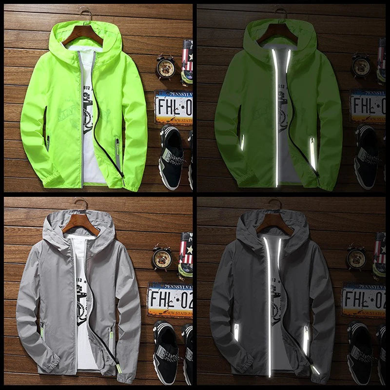 Men Women Bomber Hooded Jacket EMT Paramedic Emergency Medical Services Casual Thin Windbreaker Sunscreen Skin Jacket Outwear