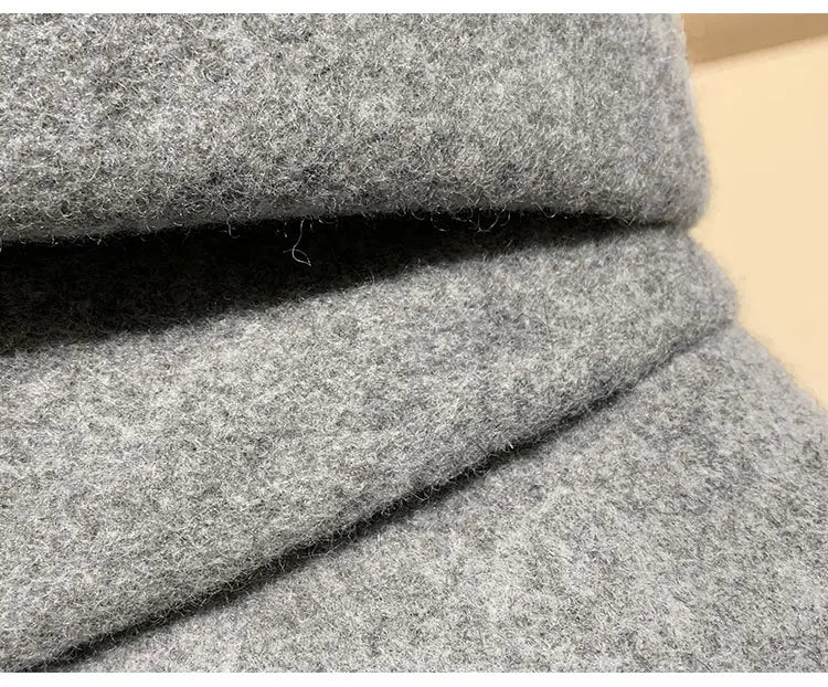 Winter Hat for Women Soft Warm Wool Cap Adjustable Ladies Beanie Cloche Bucket Hat Crushable Ski Hat Upturn Brim Church Hat