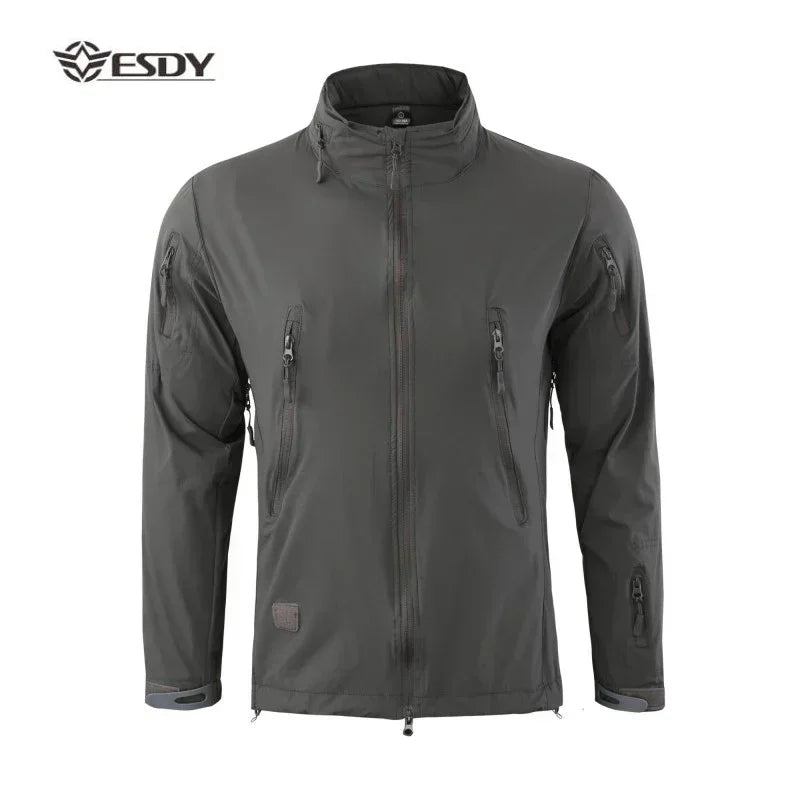 Men Jacket Hooded for Running Hiking Climbing Outdoor Sports Thermal Cycling Clothes 2024 Autumn Windproof Apparel Riding Jacket