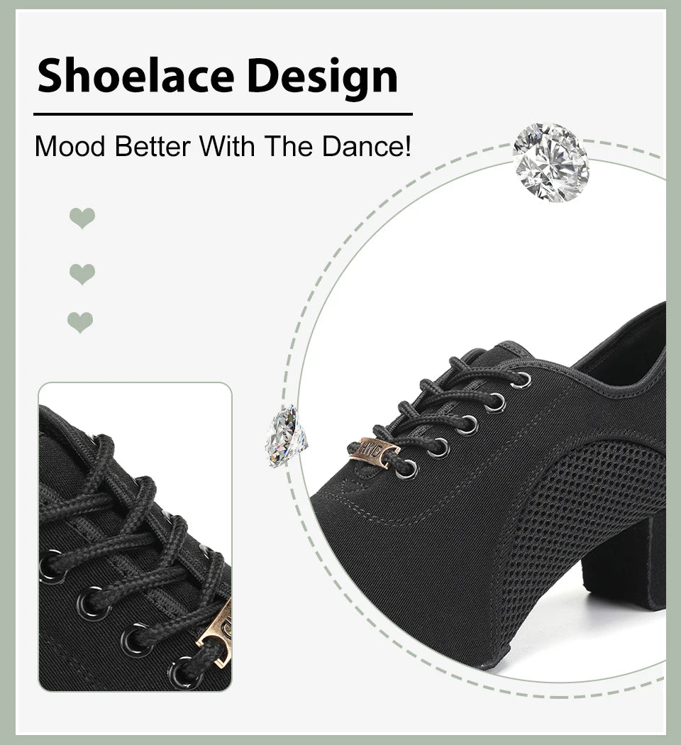 Women Dance Shoes Black Modern Ballroom Salsa Dancing Shoes Boys Latin Jazz Training Shoes Adults Tango Dance Sneakers Men