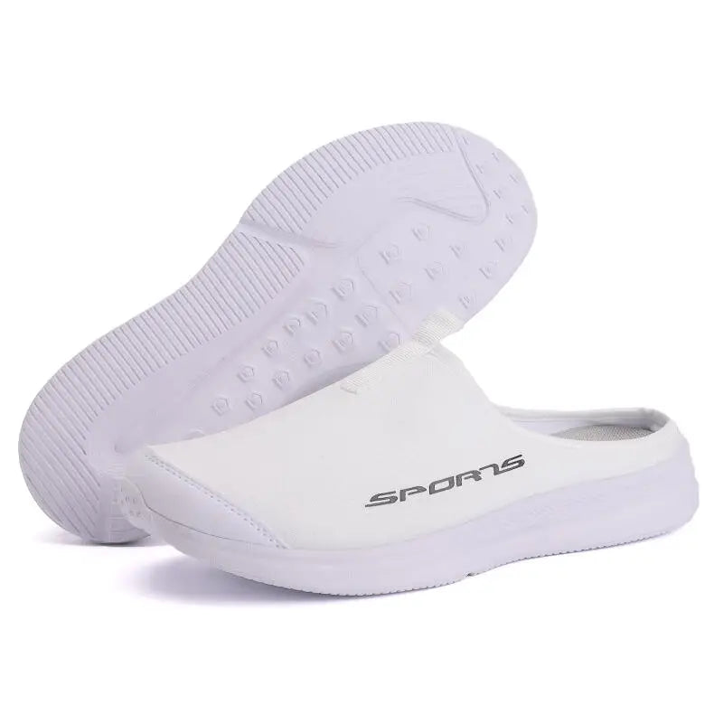 Men Half Slippers Casual Sneakers Soft Sole Support Shoes Lightweight Comfortable Breathable Outdoor Sports Skateboarding Shoes