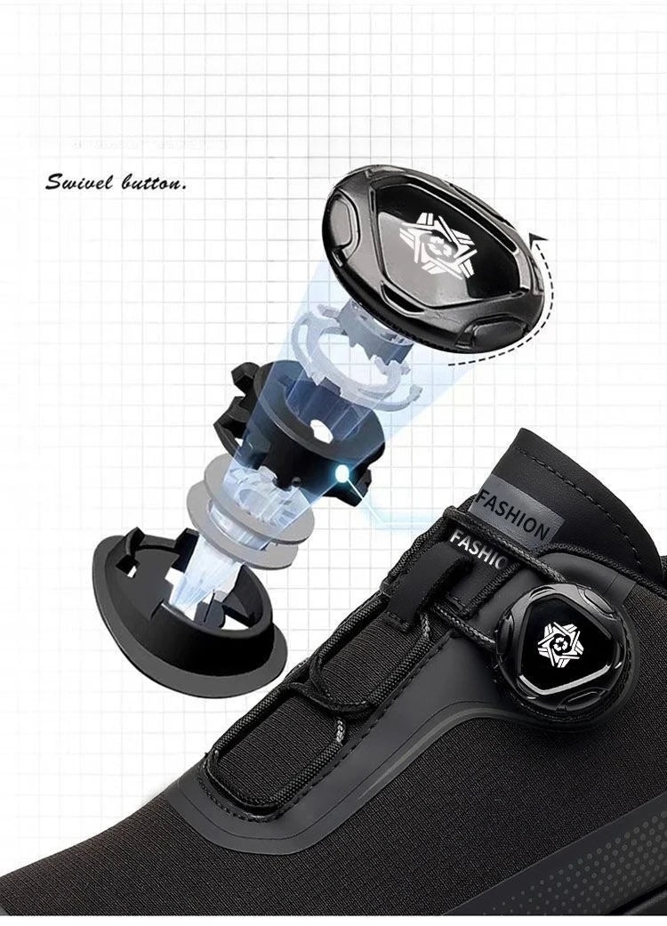 Fashion Casual Men's Shoes Designer Rotating Buckle Men Sneakers Thick-Soled Comfortable Outdoor Walking Shoes Zapatillas Hombre