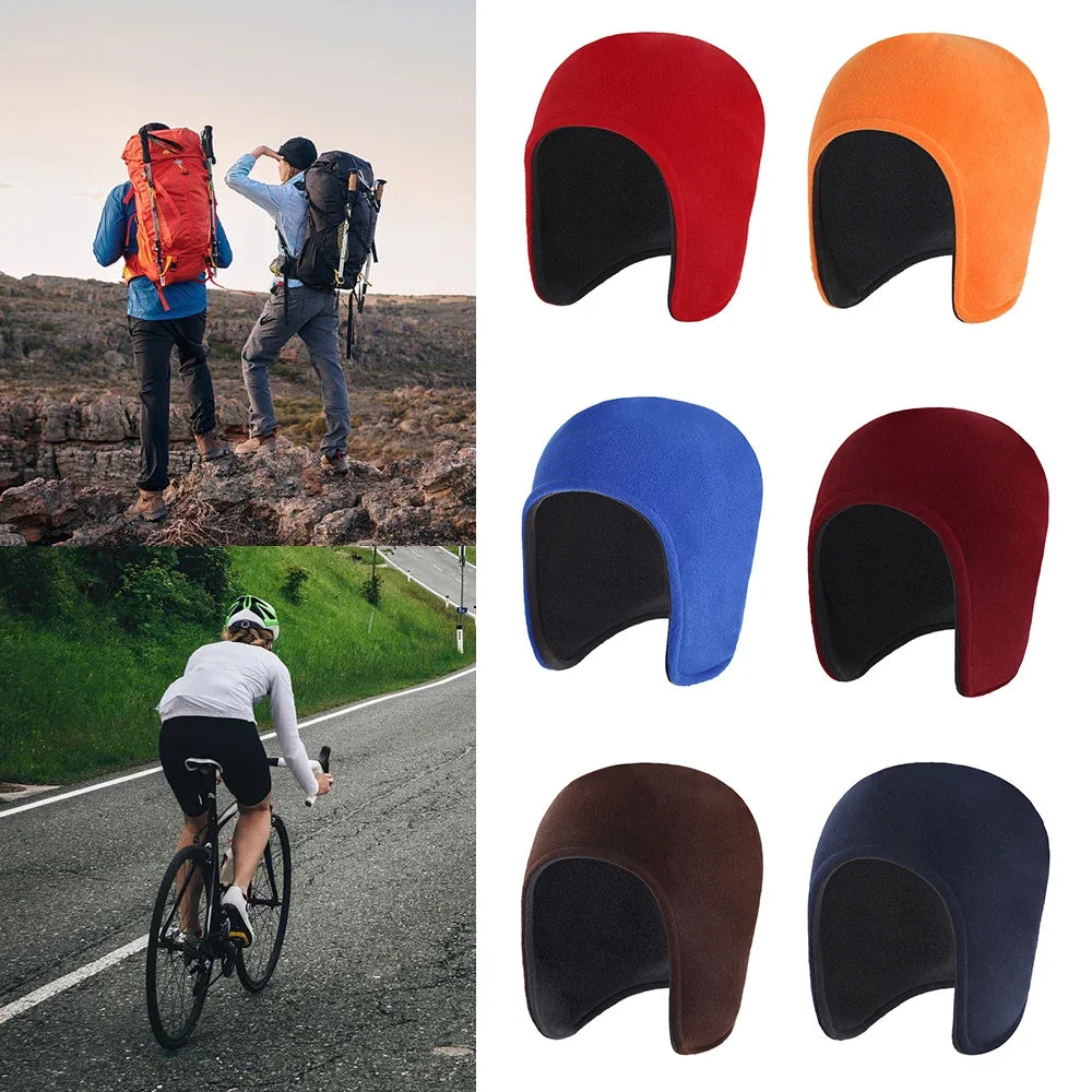 Winter Outdoor Cycling Hat Polar Fleece Windproof Ear Protection Earmuffs Sports Headgear Warm Caps Hiking Riding Caps
