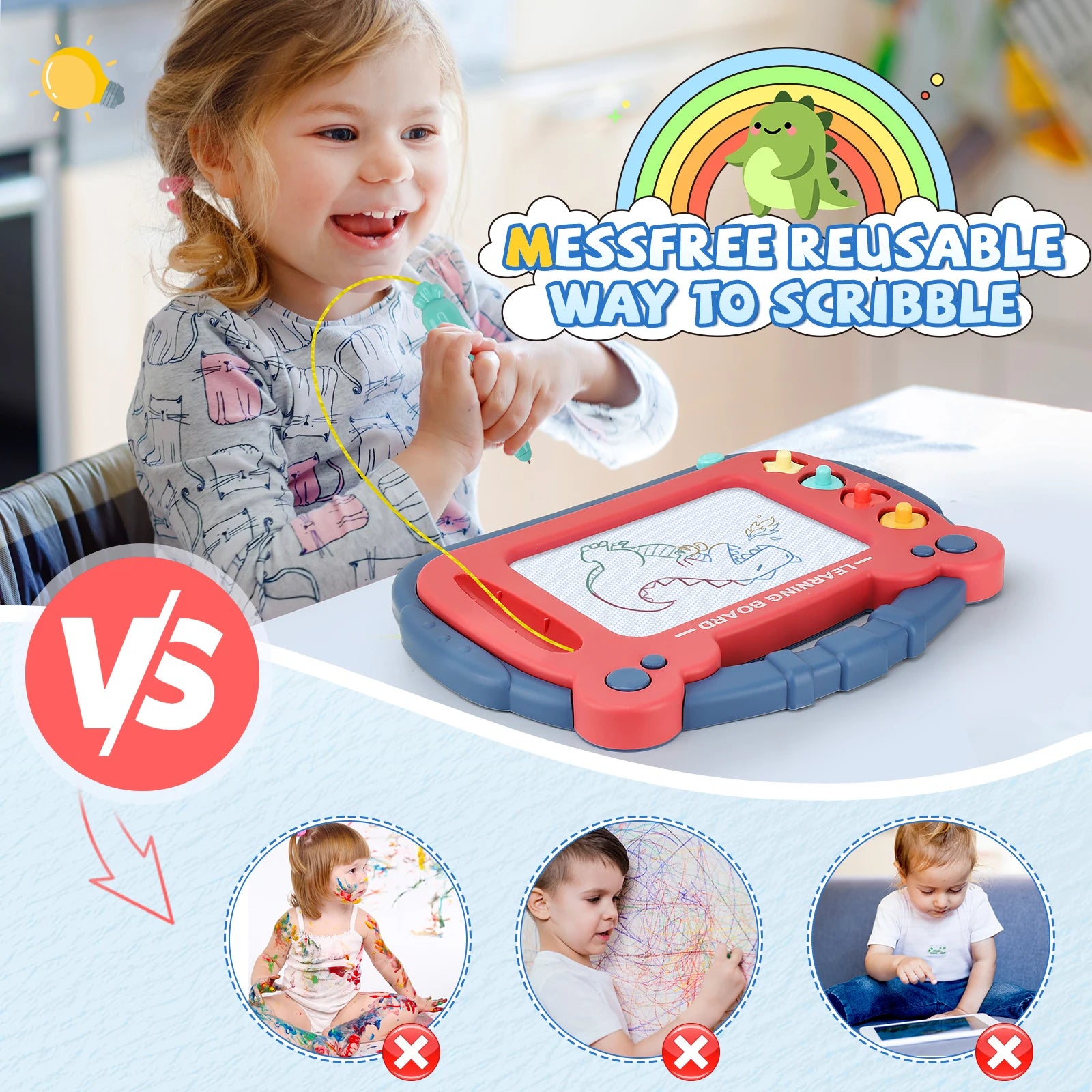 Kid Magnetic drawing board toys toddler graffiti board infant writing board suitable for boys and girls birthday Christmas gifts