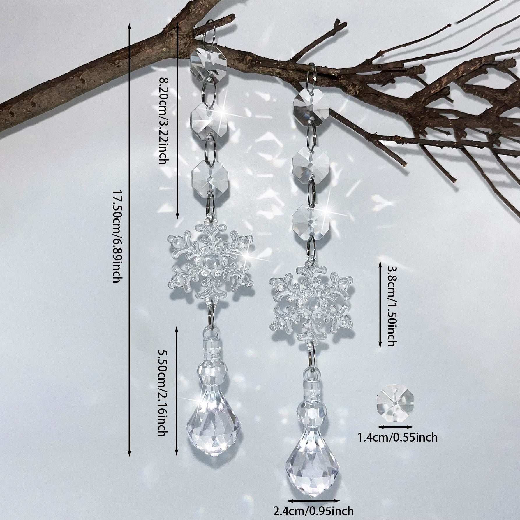 Outdoor Christmas Decoration Pendants, Curtains, Door Curtains, Home, Wedding Decor, Christmas Tree, Patio, 12Pcs