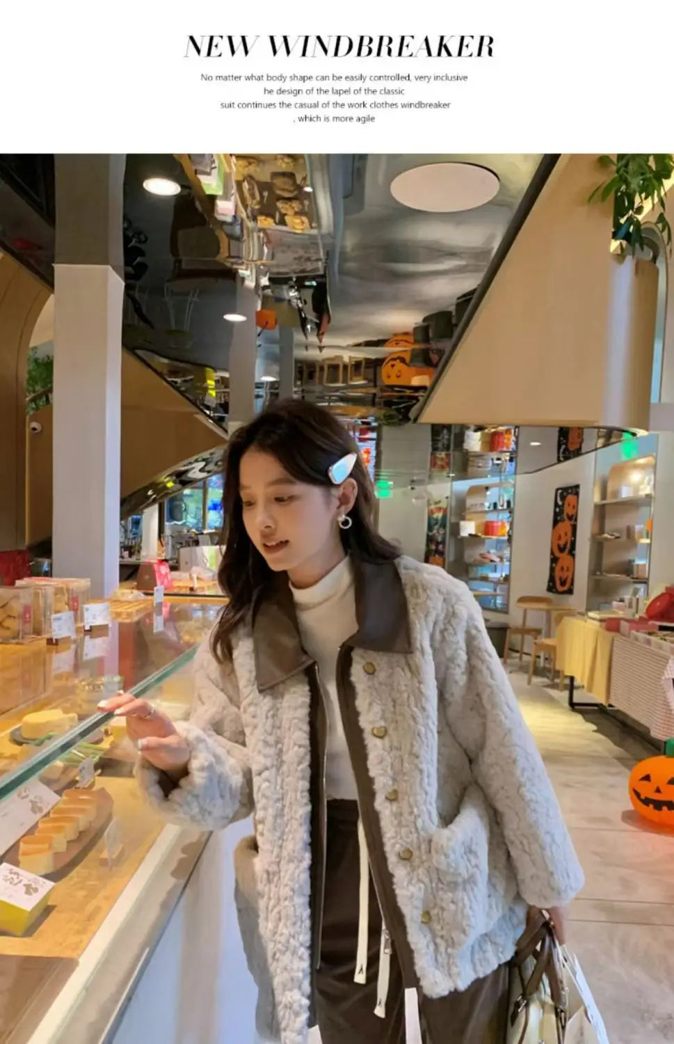 Women's Winter Jacket Little Fragrant Lamb Wool Coat Female Short Winter New Loose Thickened Mao Mao Top Cotton-padded Jacket