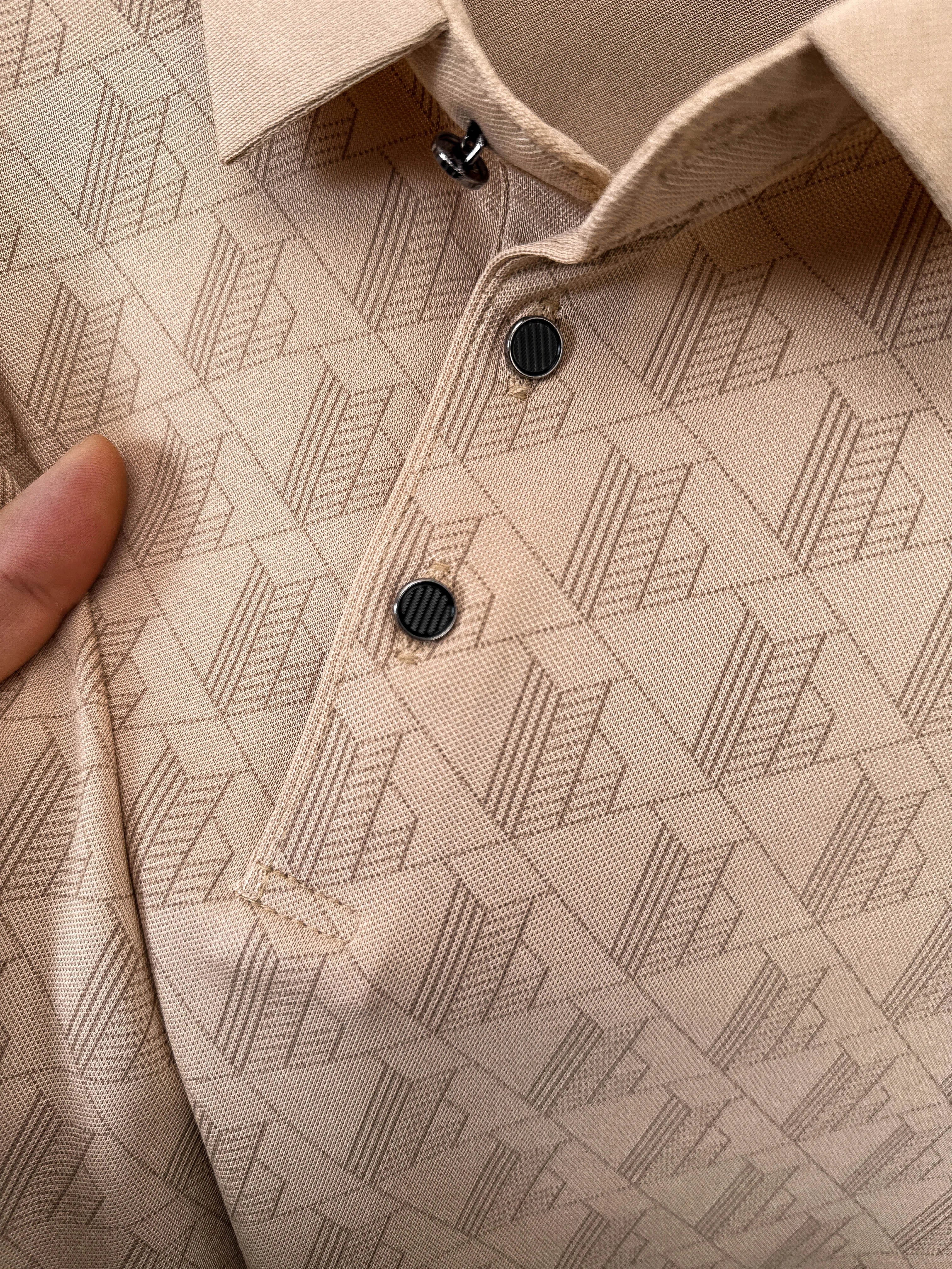 Men's New Short-Sleeved T-Shirt Summer Polo Shirt with a Stand-Up Collar Simple Casual Versatile Fashionable Trendy Men's Wear