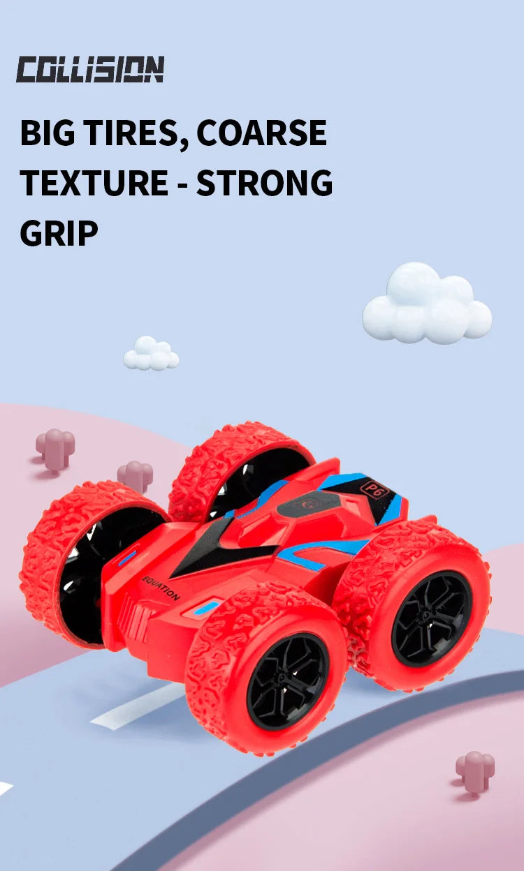 Mini Inertia Car Toys For Children Collision Automatic Turnover Double-Sided Running Car Toy Boys And Girls Fun Interactive Toys
