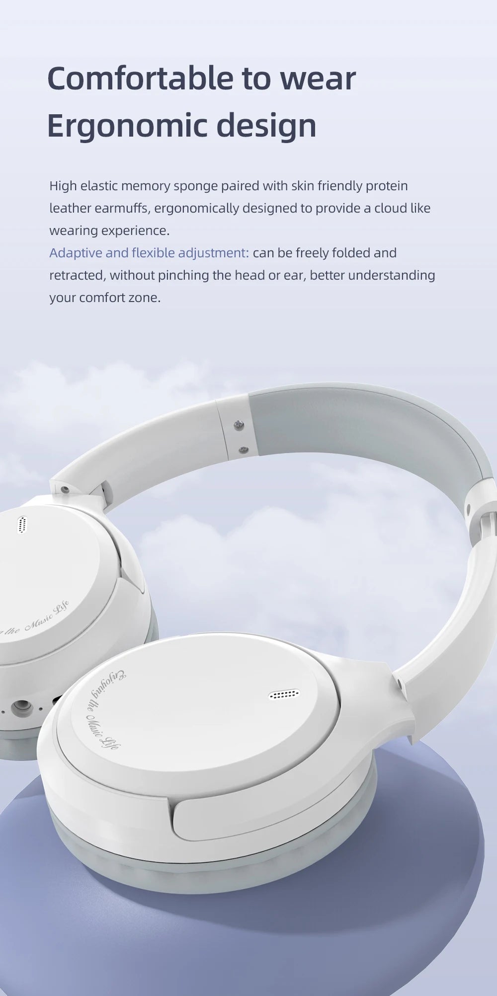 Headset Over-Ear Hood Wireless Bluetooth Earphones 5.3 Gaming Sports Earphone bluetooth Music Headphone High Fidelity Foldable