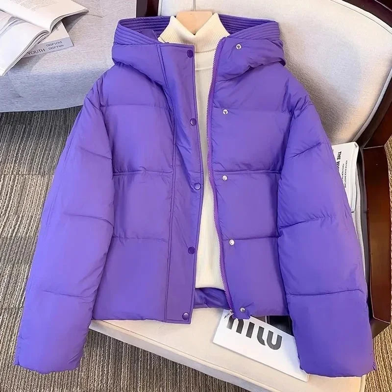 2025 New Women Jacket Winter Parka Down Cotton JacketsLoose Thick Warm Hooded Parkas Casual Long Coat Waterproof Outwear