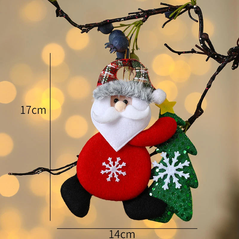 New Year 2022 Christmas Tree Decorations Cute Dolls Pendant Navidad 2021 Home Decor Christmas Tree Ornaments Xmas Gift