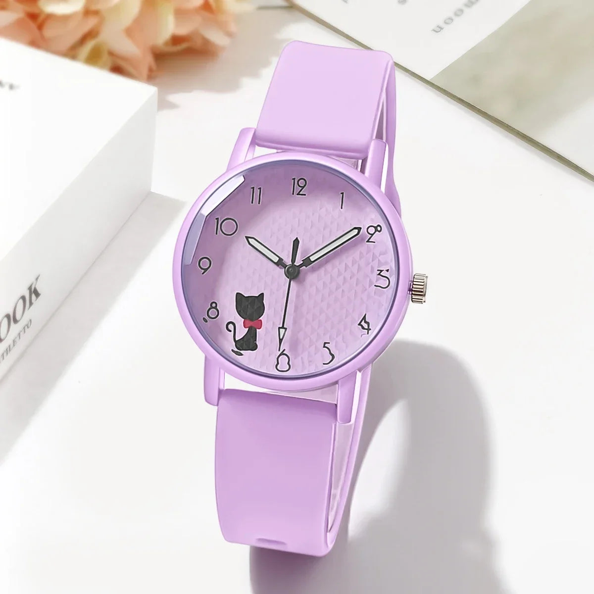 Women Watch Cute Cat Casual Wristwatch Quartz Watches for Women Clock Student Ladies Silicone Strap Watches Gift Reloj Mujer