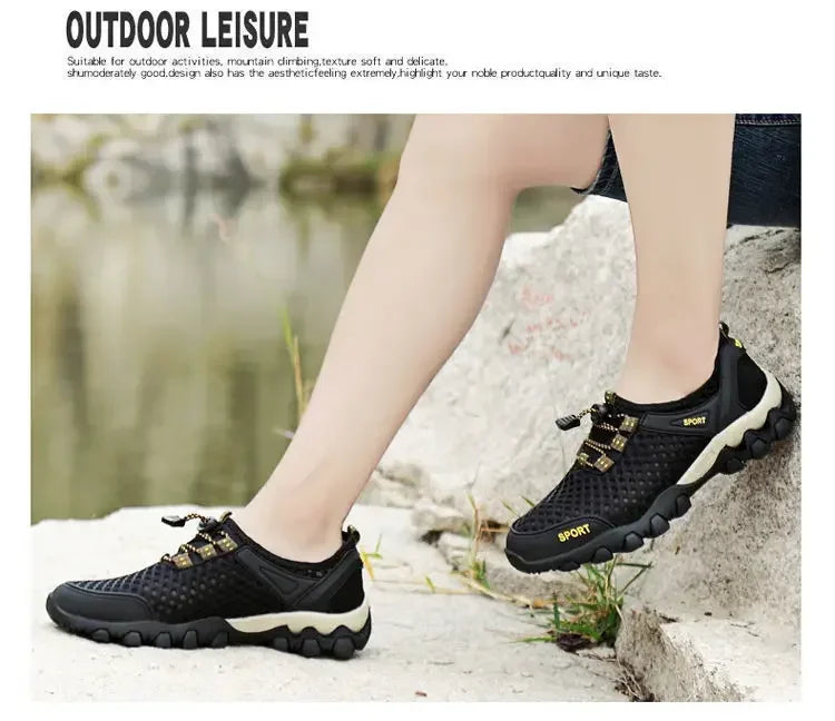 Men's Fishing Shoes Summer Casual Wading Shoes Thick-soled Non-slip Hiking Shoes for Men Breathable Tenis Barefoot Sneakers