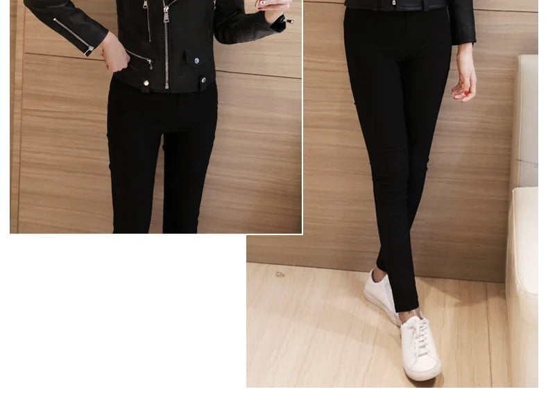 Women's Leather Jacket 2025 Autumn Korean Short Slim Bomber PU Jackets Female Zipper Windbreaker Blazer for Women Streetwear