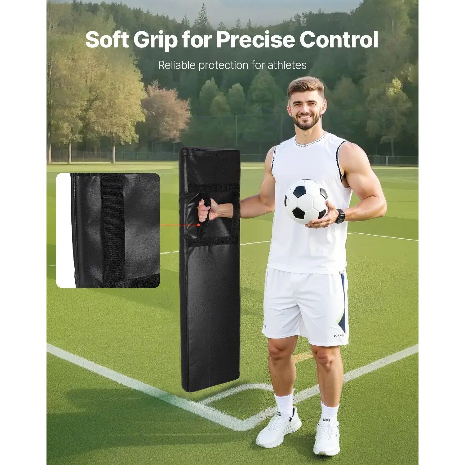 2pcs Heavy Duty Football Tackling Dummy 42.5 PVC High-Density Sponge Blocking Pad Great Handles for Footwork Drills Training