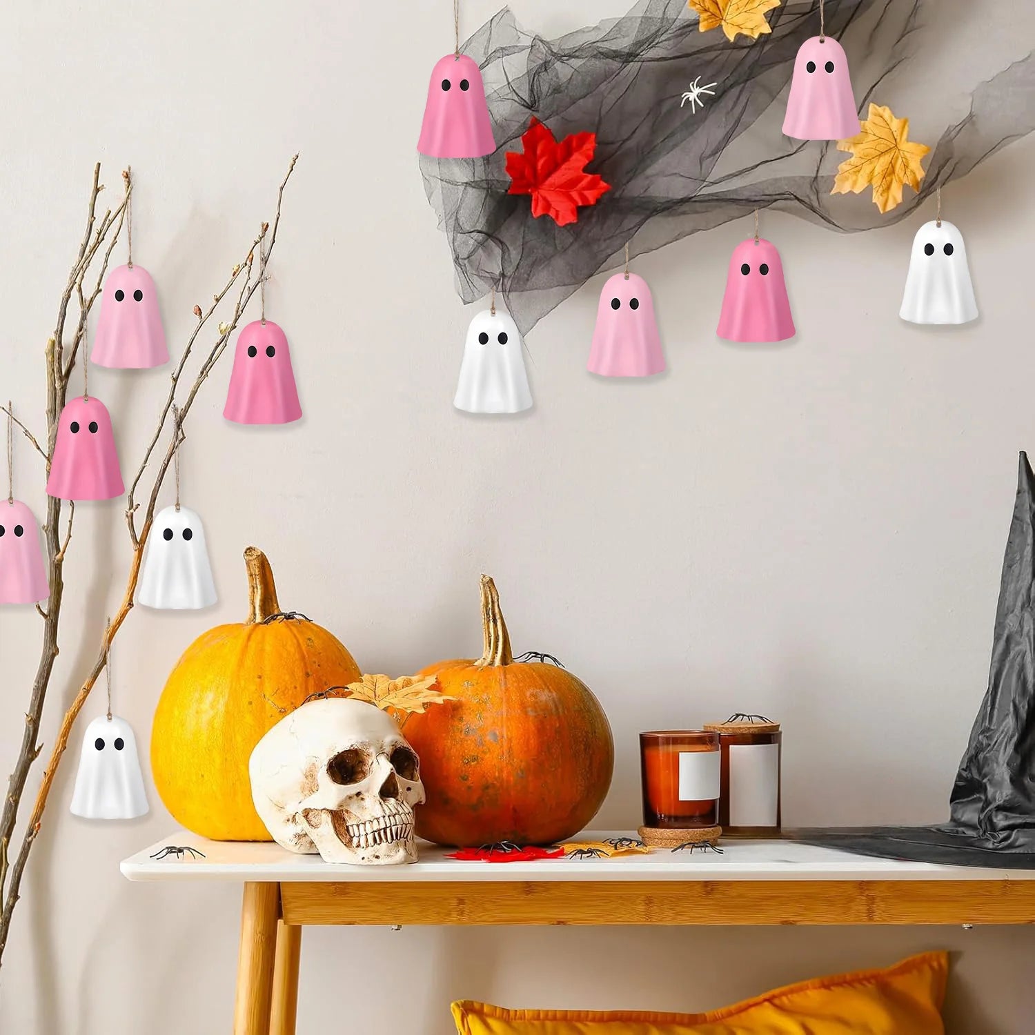 Halloween Hanging Ornaments Ghost Decoration Halloween Tree hang Ornaments paper Decor Halloween atmosphere decor party gifts