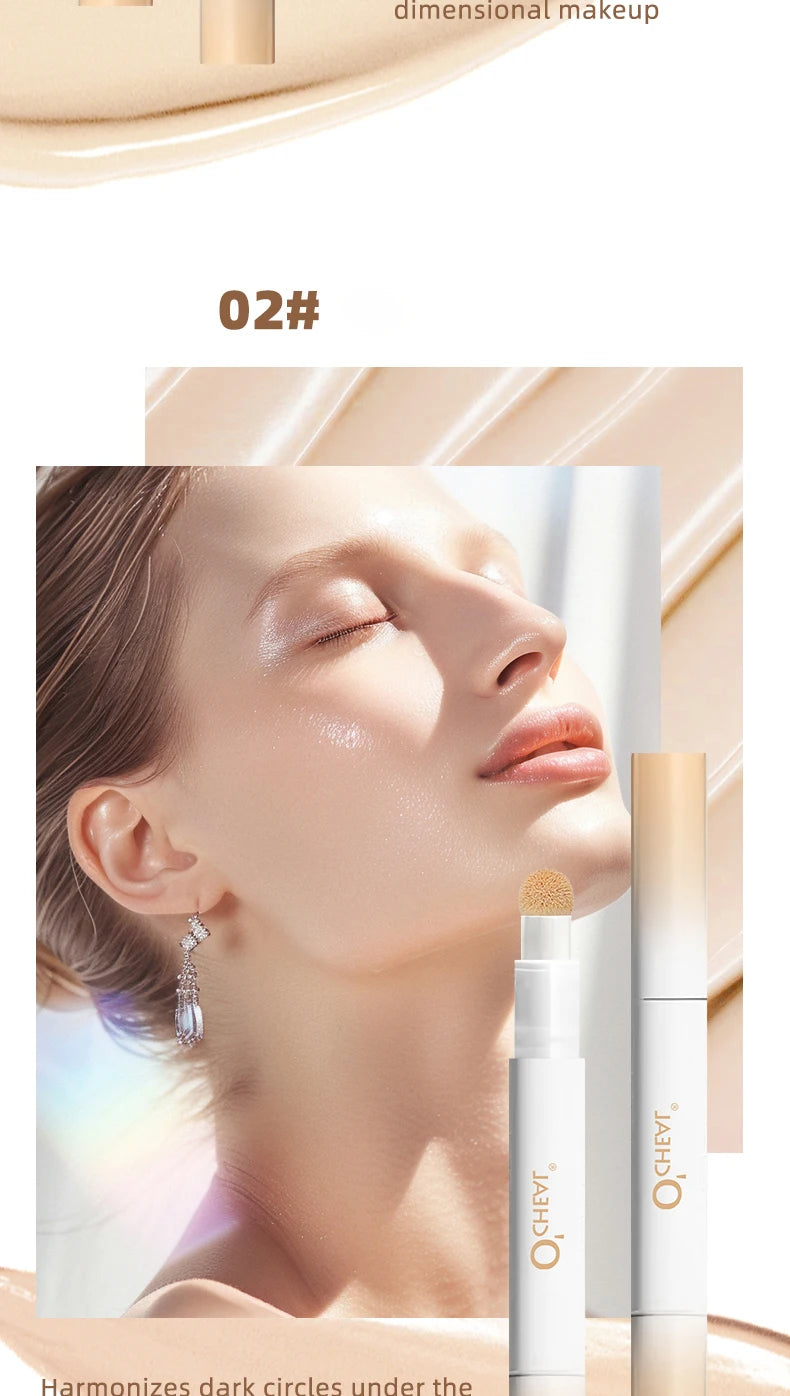 Clear, moisturizing, waterproof concealer, medium coverage, natural makeup effect, and create a natural foundation