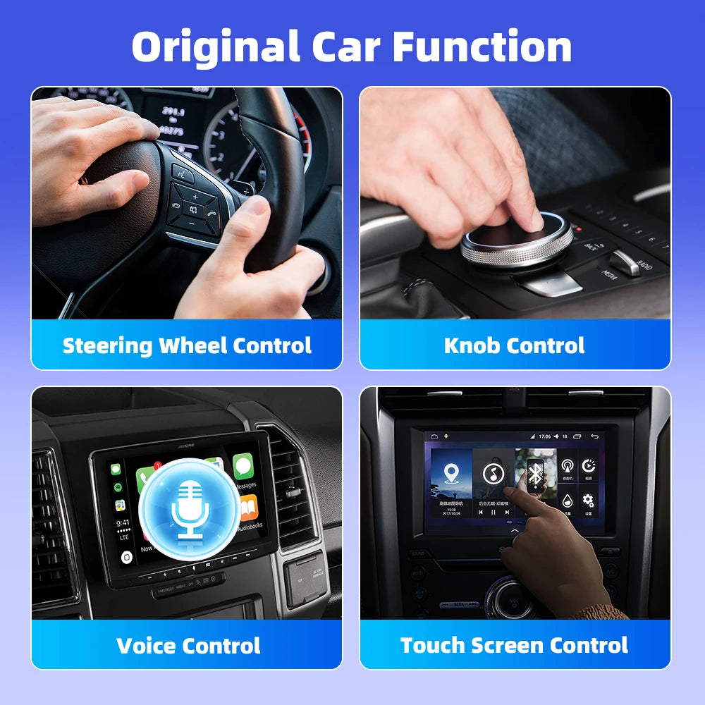 New Wired To Wireless Carplay Android 2 In 1 Automatic Adapter Car Gadget Smart Box Plug and Play 5Ghz Wifi Fast Connection