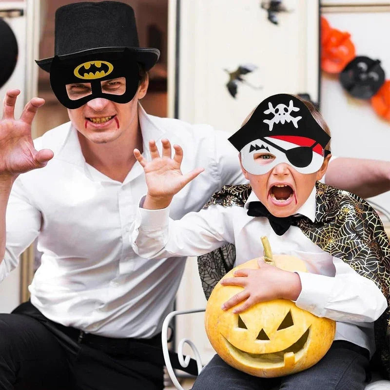 Halloween Pumpkin Ghost DIY Mask Children's Ghost Festival Party Makeup Dance Props Halloween Decoration Supplies Felt Eye Mask