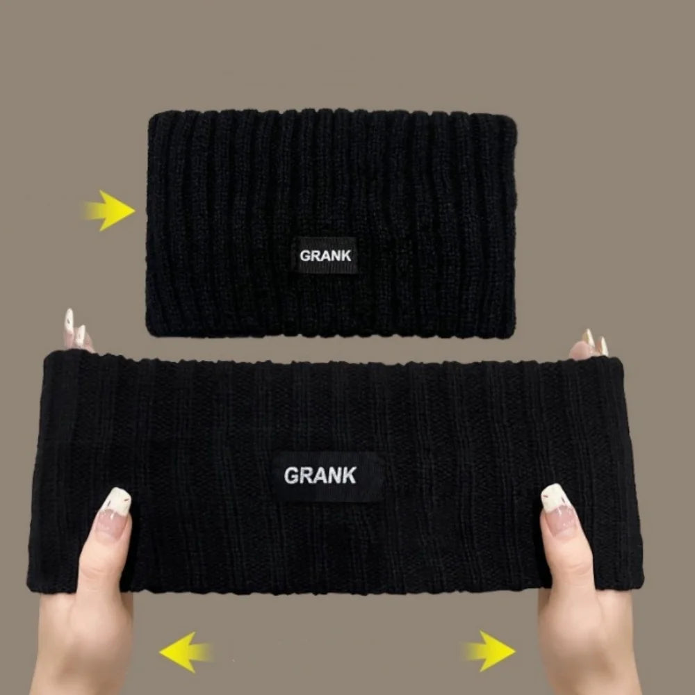 Women Winter Wide Headband Solid Color Knitted Warm Headwrap for Girls Punk Elastic Headwear Sports Bands Hair Accessories