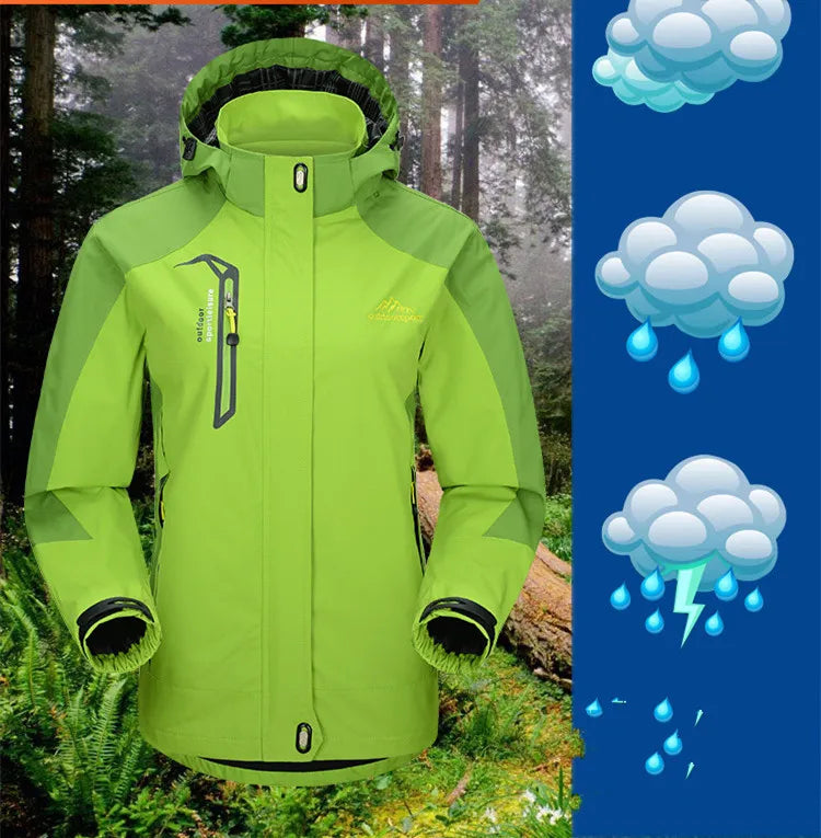 Camping Hiking Jacket Men Autumn Outdoor Sports Coats Climbing Trekking Windbreaker Travel Waterproof Jackets Black