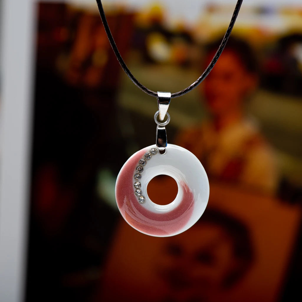 Porcelain Ring and Choker Necklace Jewellery Porcelain Jewelry Pendant Handmade For Women Girl Gift XN709