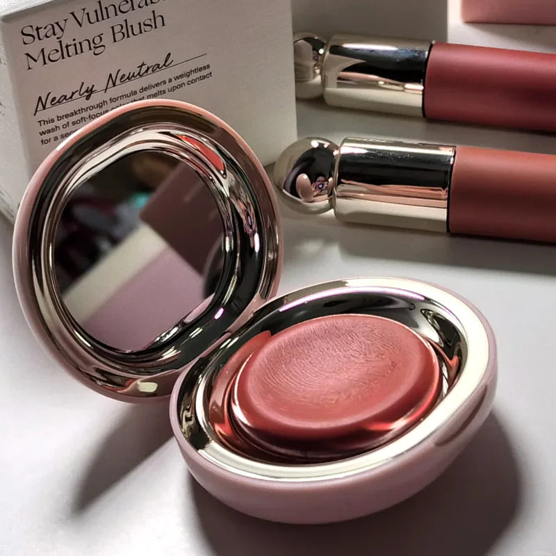 Rare Beauty Stay Vulnerable Melting Blush Cream Mirror Natural Tender Delicate Hold Makeup Saturation Water-Resistant Blusher