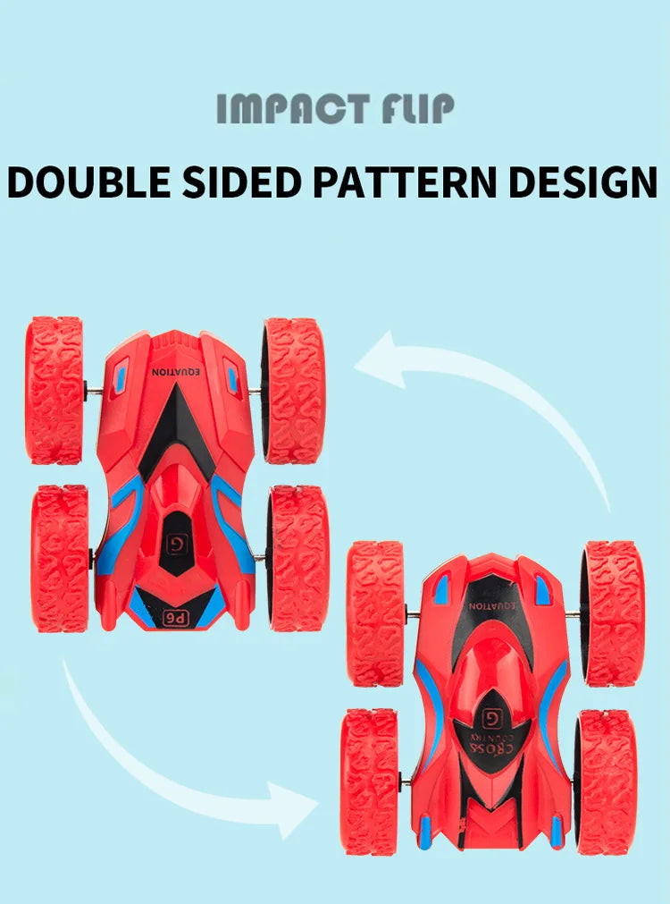 Mini Inertia Car Toys For Children Collision Automatic Turnover Double-Sided Running Car Toy Boys And Girls Fun Interactive Toys