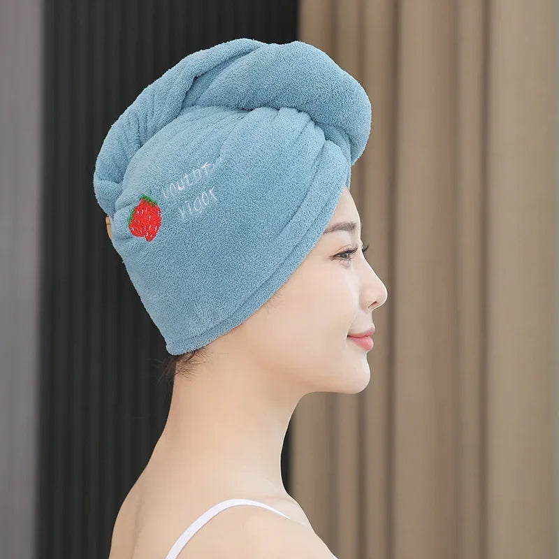 Rapid Dry Towel for Hair Microfiber Towels Anti Frizz Dry Hair Hair Towel Quick Dry Hair Dry Towels for Girls Beach Shower Cap