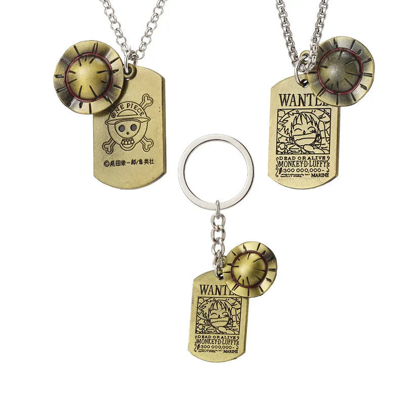 Fashion Men Keychain Skull Hat Otatable Metal Keychain Retro Keyring Anime Letter Bag Pendant Accessorie Fan Cosplay Props Gift