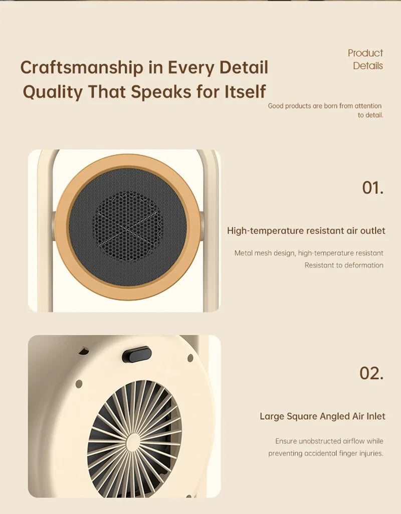 Xiaomi Mini Electric Heater Fast Heating Portable Warmer Energy Saving Heater Power Failure Protection For Office Bedroom Use