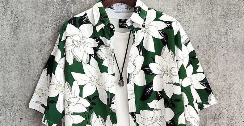 Geometric Shirts And Blouses For Men Funny Hip Hop Printed Graphic Half Sleeve Man Tops With Pocket Colourful S Floral Clothing