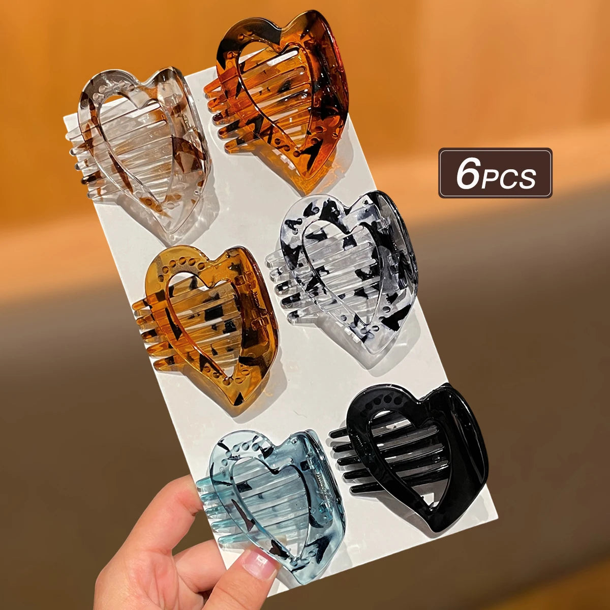 6pcs Fashionable Retro Leopard Print Hair Accessories Clip for Women Daily Use Ladies Gift Recommendation