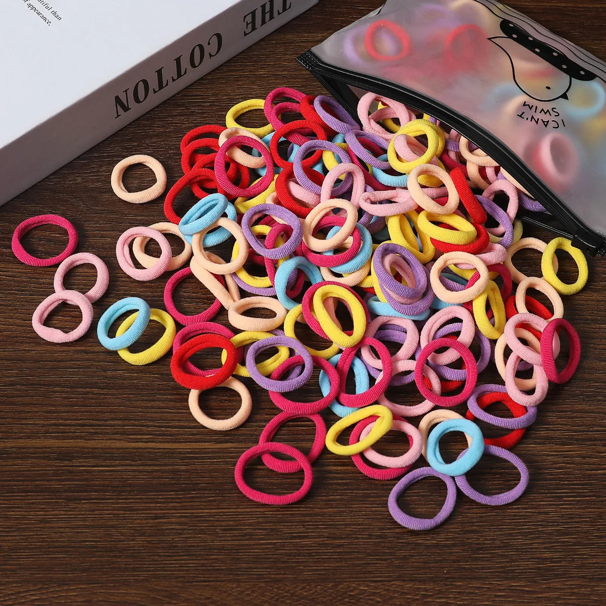 50/100Pcs Hair Bands for Children Colorful Nylon Scrunchie Hair Ties Rubber Band Kids Elastic Hair Leagues Girl Hair Accessories