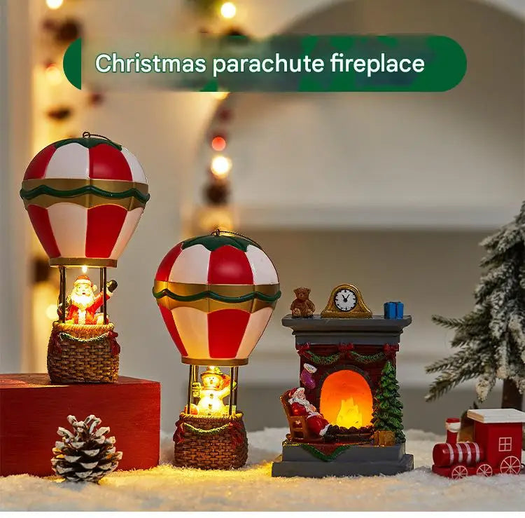 New Christmas resin ornaments Christmas gifts Santa Claus snowman night light holiday decoration ornaments holiday children's to