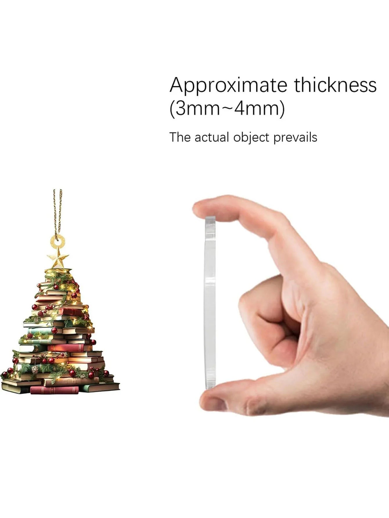 Christmas Tree Decorations Hanging Decorations Home Holiday Acrylic DIY Pendant Xmas Decor Ornament Navidad