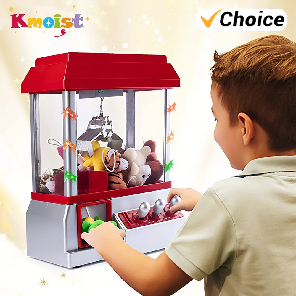 Electronic Arcade Claw Toy Machine Mini Candy Prize Dispenser with Lights Sounds Fun Catcher Game for Kids Christmas Gifts