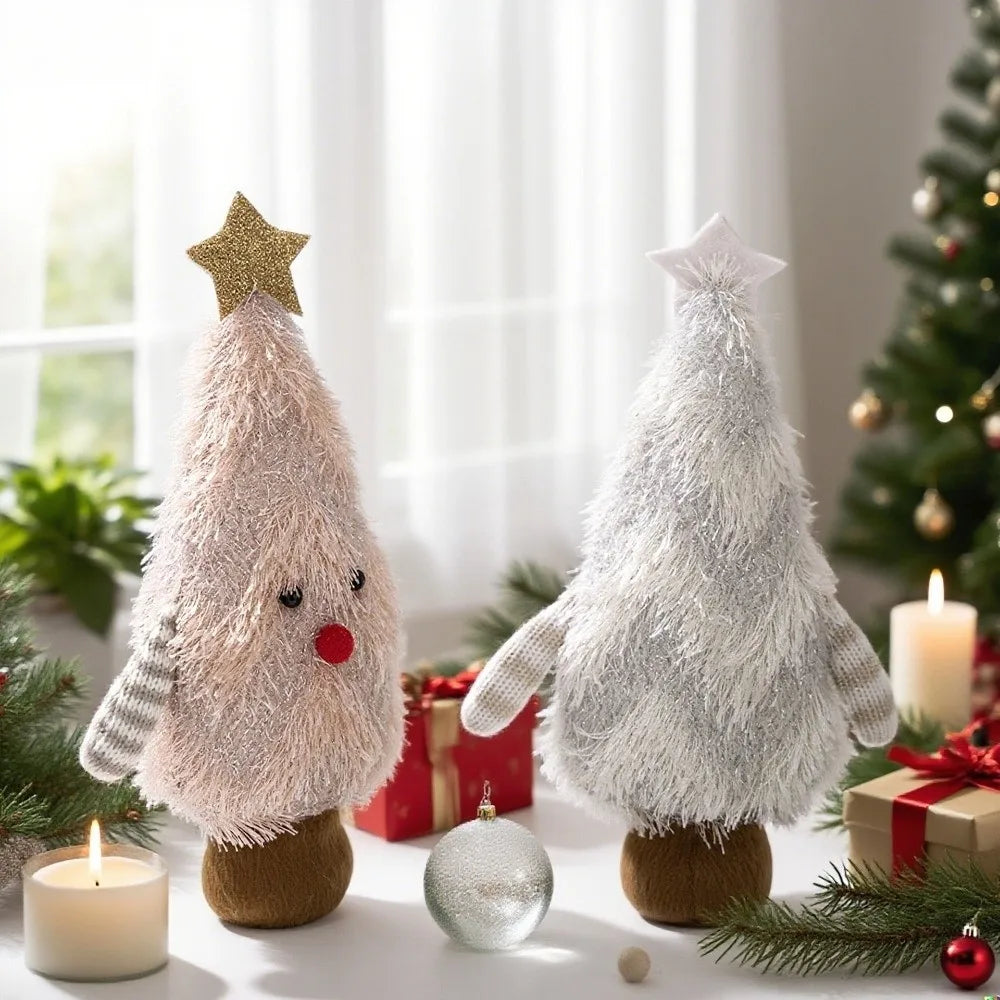 Home Decor Handmade Christmas Tree Decoration Soft Decorative Xmas Desktop Ornament Creative Cartoon Christmas Doll Kids Gift