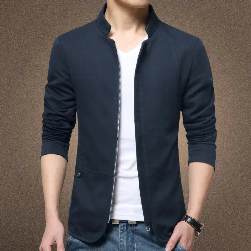 MRMT 2025 Brand Men's Jackets Collar Cotton Washed Overcoat For Male Slim Casual Men Jacket Man Coat Outer Wear Clothing