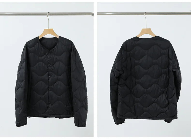 New Coats and Jackets Men's Lightweight Down Vest V-Neck Jacket Very Warm Winter Man Jacket Warm White Duck Down Man Windbreaker