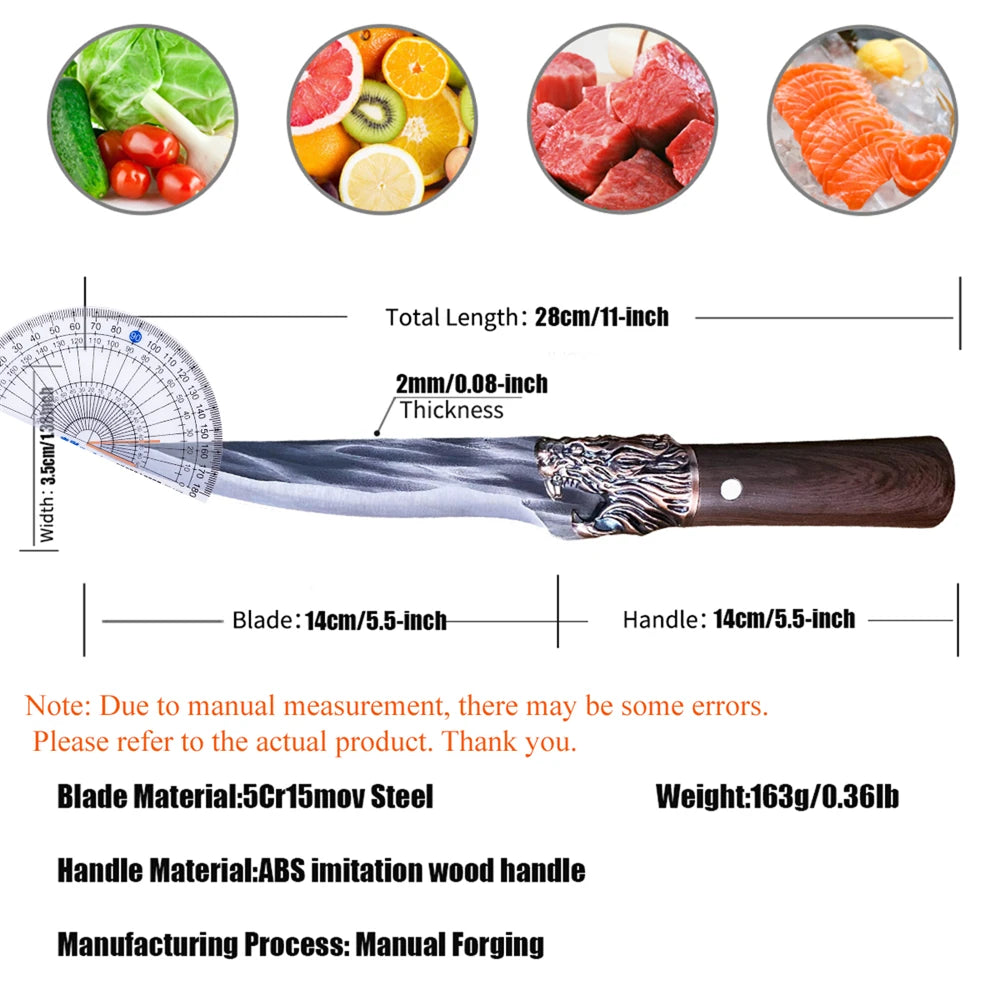 Forged Boning Knife Kitchen Knife Stainless Steel Household Vegetable Meat Cleaver Slicing Knife Cooking Knife Kitchen Tools