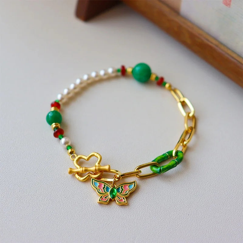 Modern Jewelry Elegant Temperament Multiple Colorful Enamle Chain Bracelets For Women Female Gifts Sweet Accessories Hot Sale