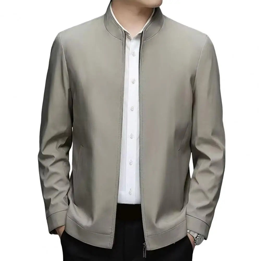 New Men's Jacket Turn-down Collar Men's Jacket Business Casual Solid Color Jacket for Men Work Coat 2025 Spring Autumn New