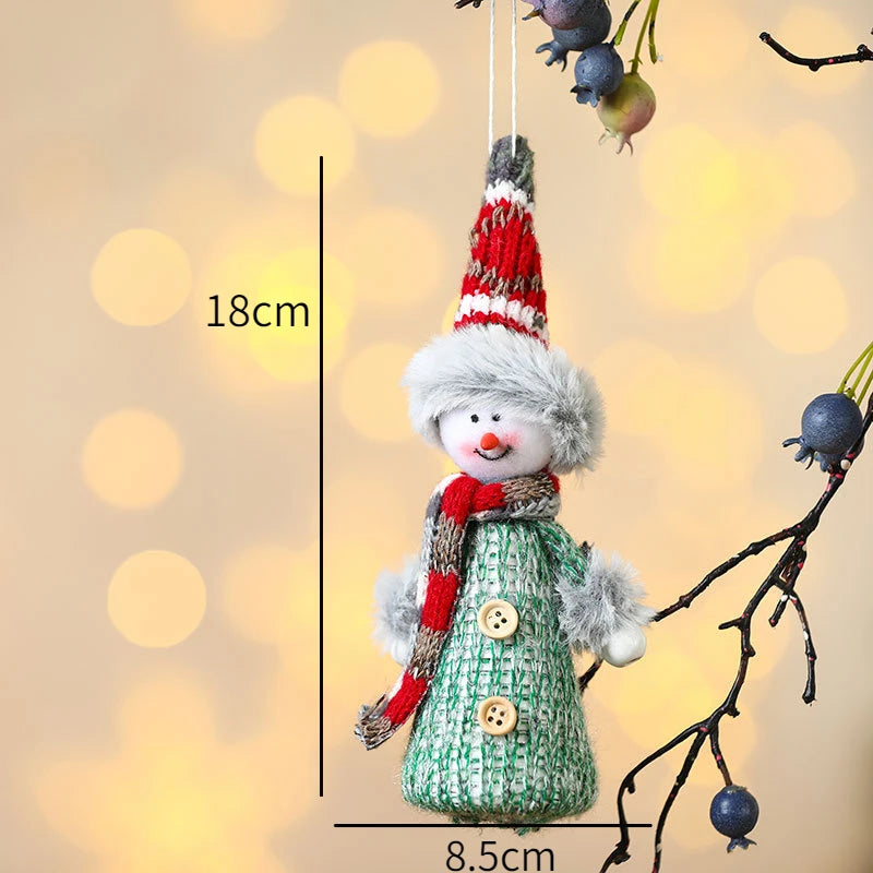 New Year 2022 Christmas Tree Decorations Cute Dolls Pendant Navidad 2021 Home Decor Christmas Tree Ornaments Xmas Gift