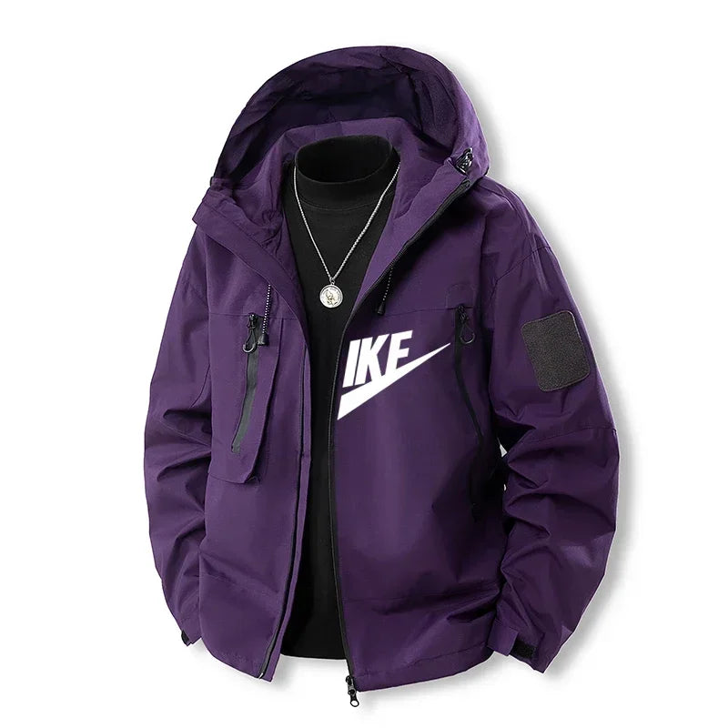 2025 New Men's Printed Jacket - Wide-leg Windbreaker - Fashionable Outdoor Sportwear - Summer-Autumn Hooded Jacket - Mountain Ja