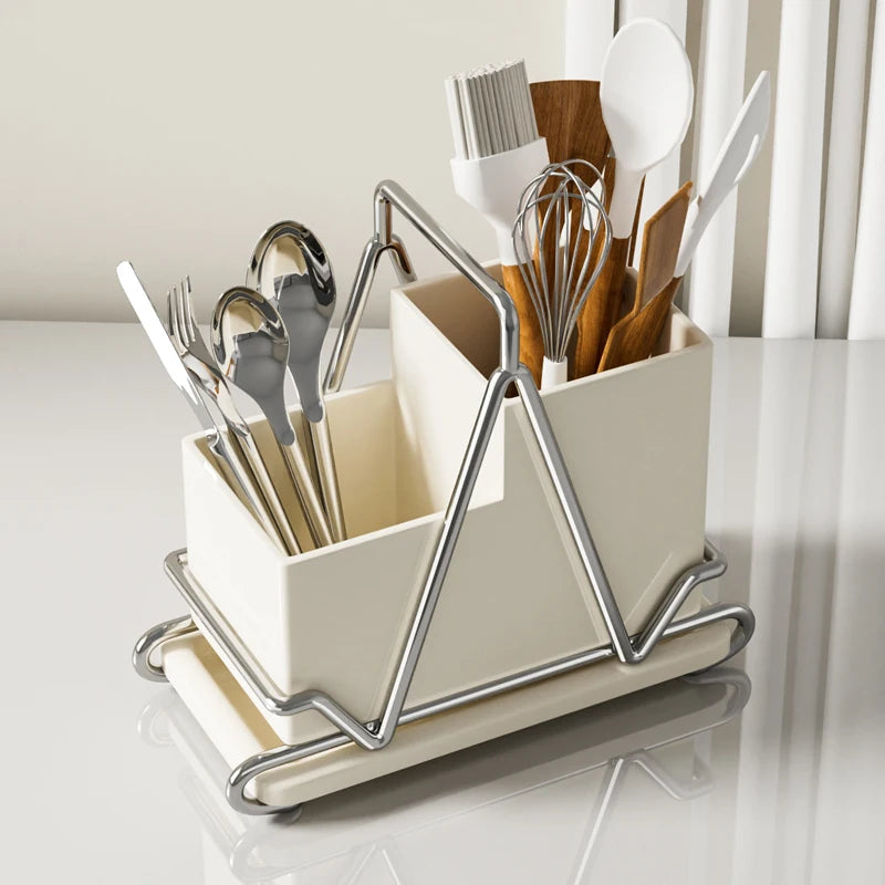 Kitchen Utensils Holder Large,Metal Utensil Organizer for Countertop,Utensil Crock for Spoon Spatula,Home Kitchen Decor
