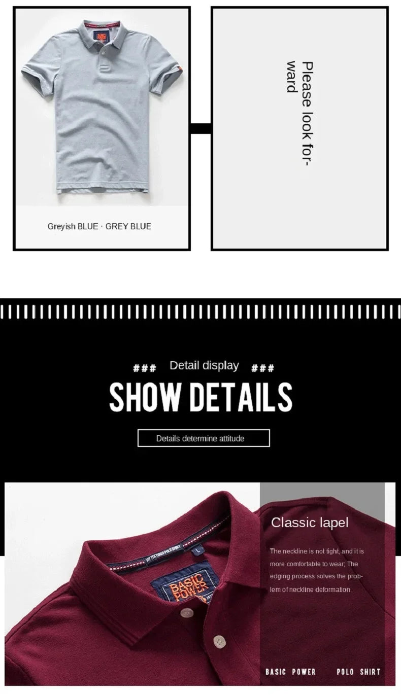 Shirts for Men 2025 Streetwear Fashion Summer Men Lapel Cotton Golf Wear Tops Luxury Polos Oversized Shirts and Blouses T-shirts