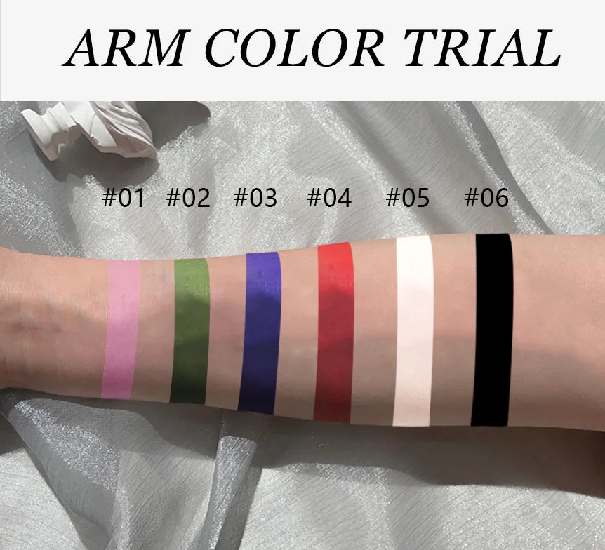 Halloween Dark Makeup Matte LipstickWhite Liquid Foundation Face Body Painting Base for Cosplay Mardi Gras Carnival Natural Look